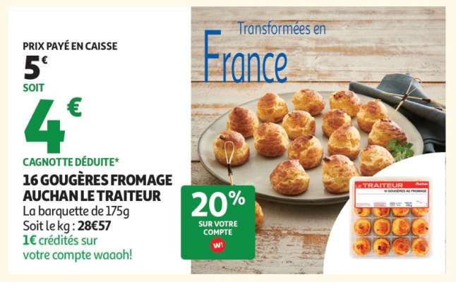16 Gougeres Fromage Auchan Le Traiteur