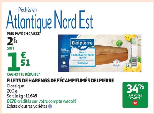 Filets De Harengs De Fécamp Fumés Delpierre