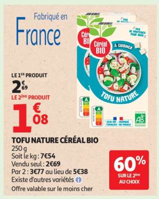 TOFU NATURE CÉRÉAL BIO