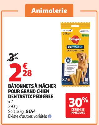 BÂTONNETS À MÂCHER POUR GRAND CHIEN DENTASTIX PEDIGREE