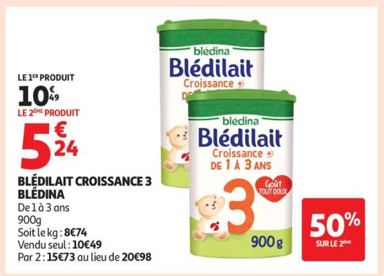 BLEDILAIT CROISSANCE 3 BLEDINA