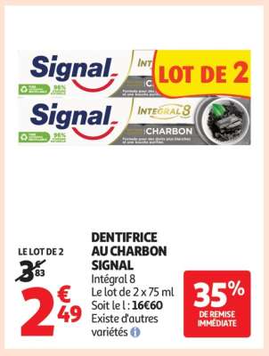 DENTIFRICE AU CHARBON SIGNAL