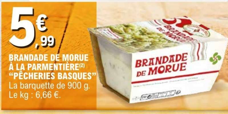 BRANDADE DE MORUE À LA PARMENTIÈRE "PÊCHERIES BASQUES"