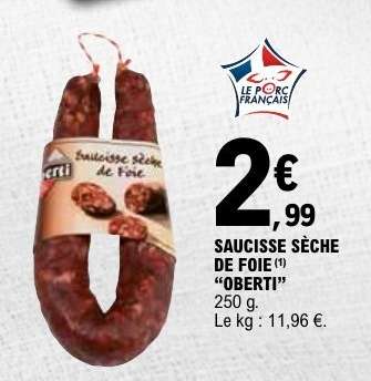 SAUCISSE SÈCHE DE FOIE "OBERTI"