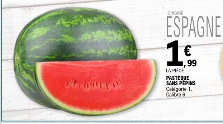 Pastèque sans pépins