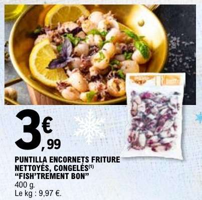 PUNTILLA ENCORNETS FRITURE NETTOYÉS, CONGELÉS
