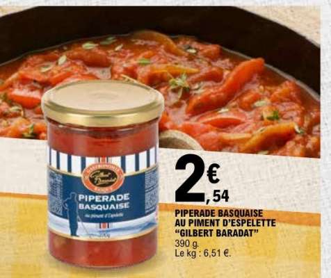 Piperade Basquaise au Piment d'Espelette "Gilbert Baradat"