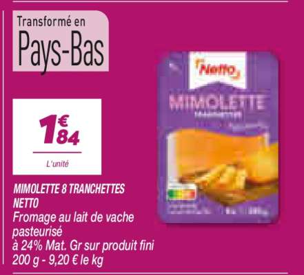 MIMOLETTE 8 TRANCHETTES NETTO