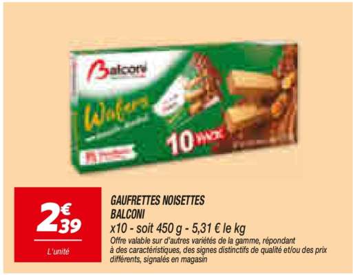 GAUFRETTES NOISETTES