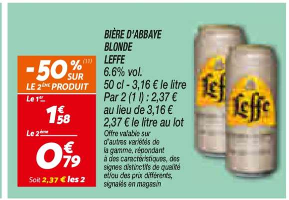 BIÈRE D'ABBAYE BLONDE LEFFE