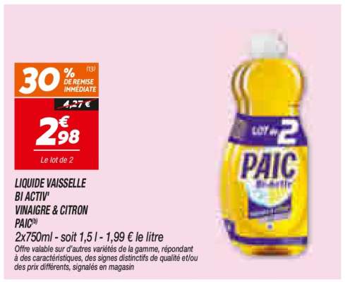 LIQUIDE VAISSELLE BI ACTIV'