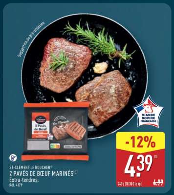 2 pavés de bœuf marinés