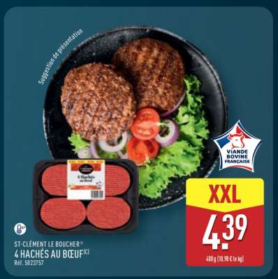 ST-CLEMENT LE BOUCHER 4 HACHÉS AU BŒUF