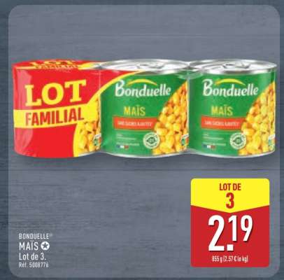 Bonduelle Mais Lot de 3