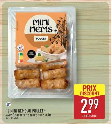 12 mini nems au poulet