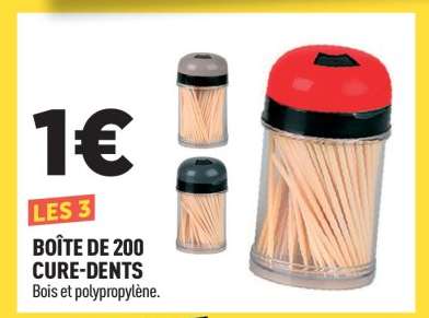 BOÎTE DE 200 CURE-DENTS