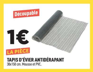 TAPIS D'ÉVIER ANTIDÉRAPANT