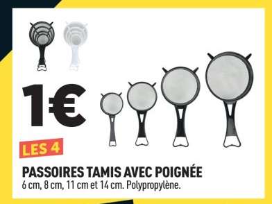 PASSOIRES TAMIS AVEC POIGNÉE