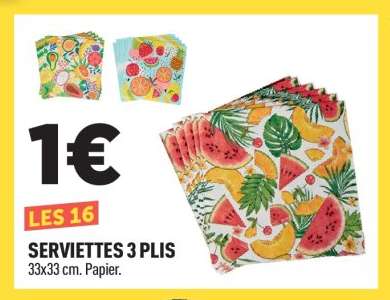 SERVIETTES 3 PLIS