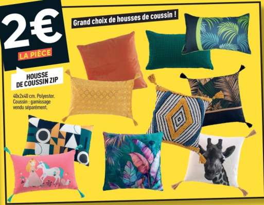 HOUSSE DE COUSSIN ZIP