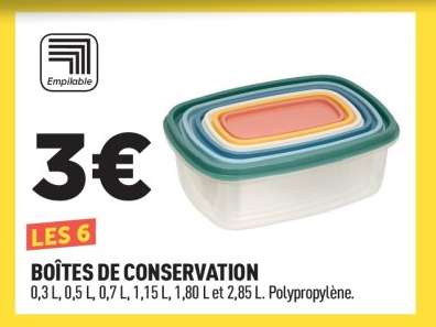 Boîtes de conservation