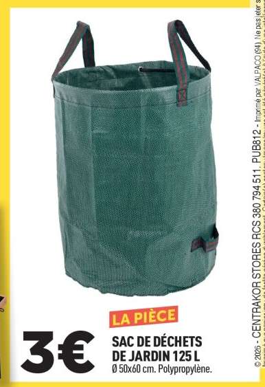 SAC DE DÉCHETS DE JARDIN 125 L