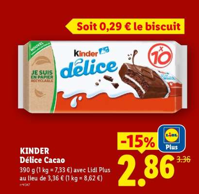 KINDER 
Délice Cacao