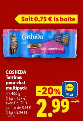 COSHIDA Terrines pour chat multipack