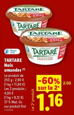 TARTARE Noix amandes