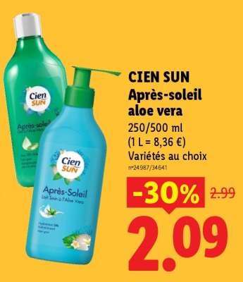 CIEN SUN Après-soleil aloe vera