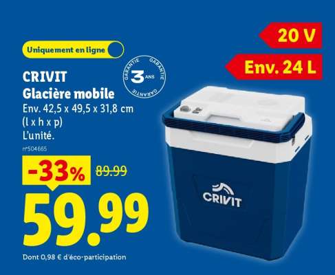CRIVIT Glacière mobile