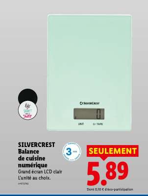 SILVERCREST Balance de cuisine numérique