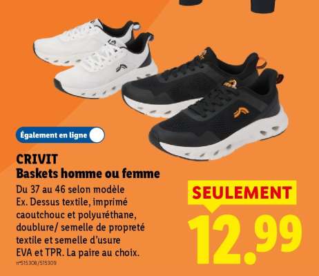 CRIVIT Baskets homme ou femme