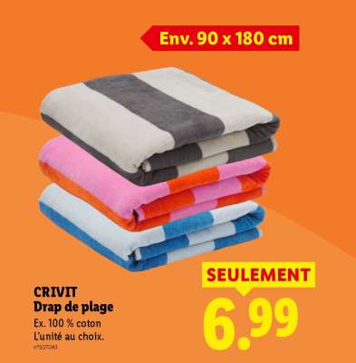 CRIVIT Drap de plage