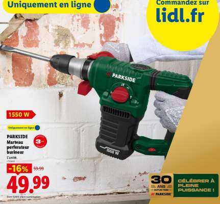 PARKSIDE Marteau perforateur burineur