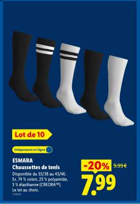 ESMARA Chaussettes de tenis