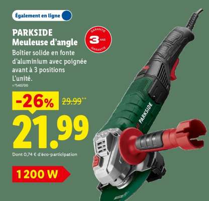 PARKSIDE Meuleuse d'angle