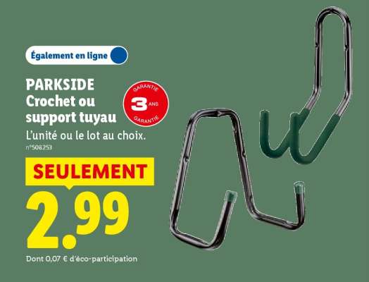 PARKSIDE Crochet ou support tuyau