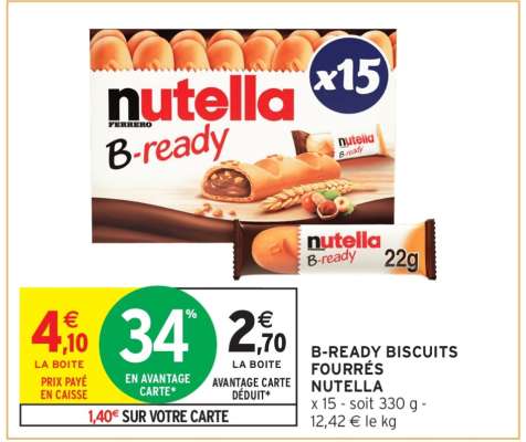 B-READY BISCUITS FOURRÉS NUTELLA