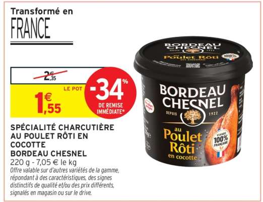 Bordeau Chesnel au Poulet Rôti en cocotte