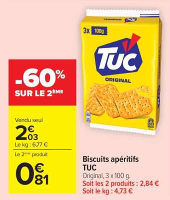 Biscuits apéritifs TUC