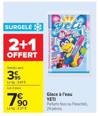 GLACE À L'EAU YETI