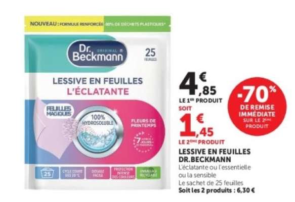 Lessive en feuilles DR BECKMANN