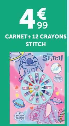 CARNET+ 12 CRAYONS STITCH