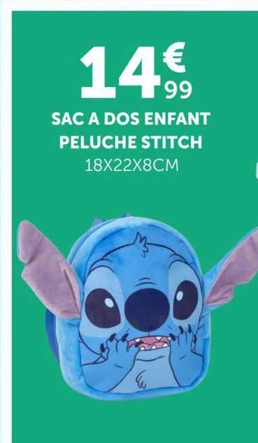 SAC A DOS ENFANT PELUCHE STITCH