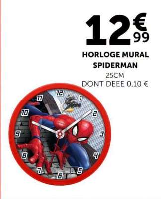 HORLOGE MURAL SPIDERMAN