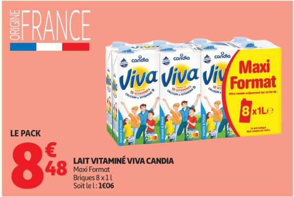 Lait Vitaminé Viva Candia