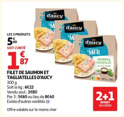 FILET DE SAUMON ET TAGLIATELLES D'AUCY