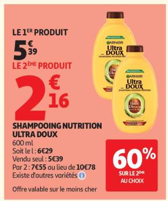 SHAMPOOING NUTRITION ULTRA DOUX