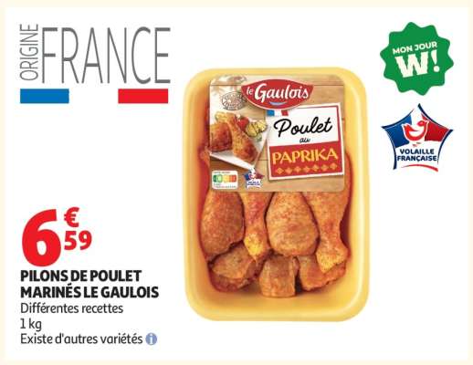 PILONS DE POULET MARINÉS LE GAULOIS